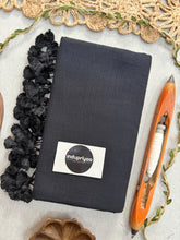 Indupriyaa Black Pure Handloom Mulmul Cotton Saree
